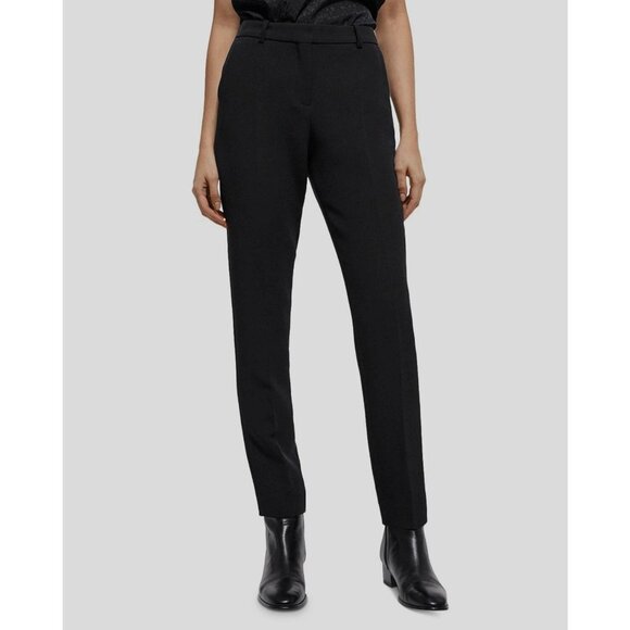 NWT The Kooples Classic Crepe Stretch Dress Pants Professional Black FR 40 US 8 - Picture 1 of 12